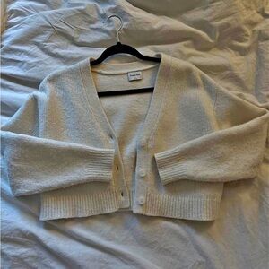 Women's Cream Cardigan Sweater